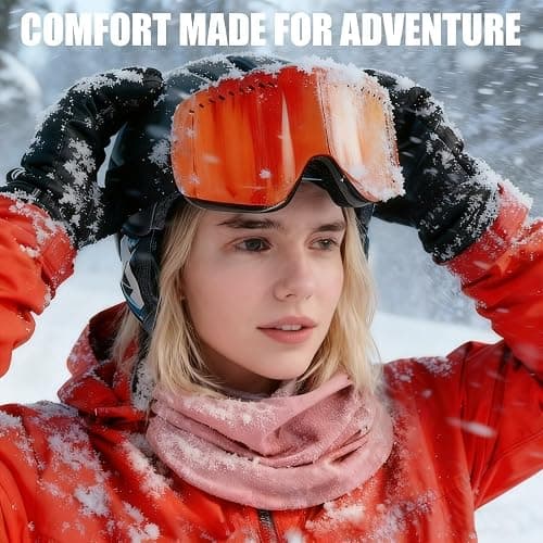 MOBUR 2 Pack Winter Neck Gaiter, Neck Warmer Face Scarf, Windproof Face Mask Cover Cold Weather Scarf for Men and Women thumbnail 2