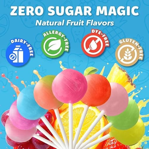 Zollipops Clean Teeth Pops Sugar Free Candy with Xylitol, Dye-Free Lollipops - Keto & Diabetic-Friendly, Dentist-Approved Treats for Kids (Natural Fruit Flavors, 1lb Tub) thumbnail 3