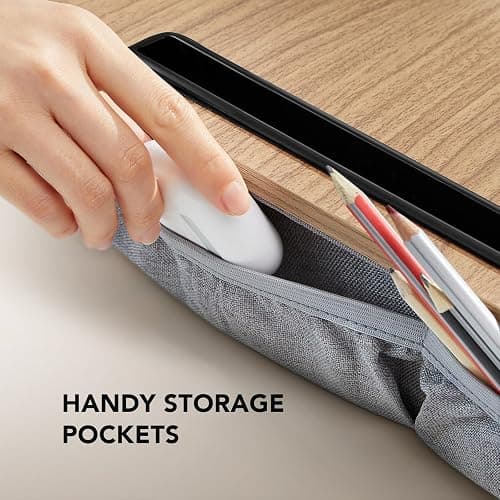 HUANUO Portable Lap Laptop Desk with Pillow Cushion, Fits up to 15.6 inch Laptop, with Anti-Slip Strip & Storage Function for Home Office Students Use as Computer Laptop Stand, Book Tablet thumbnail 5