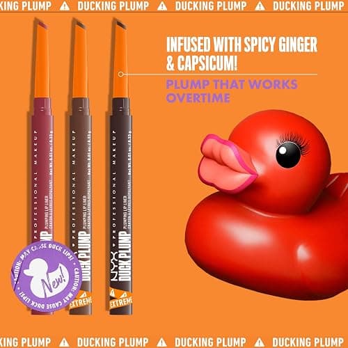 NYX PROFESSIONAL MAKEUP Duck Plump Plumping Lip Liner, Matte Pencil With Up To 10HR Wear, Flirty Flip (Pink Lip Liner) thumbnail 3