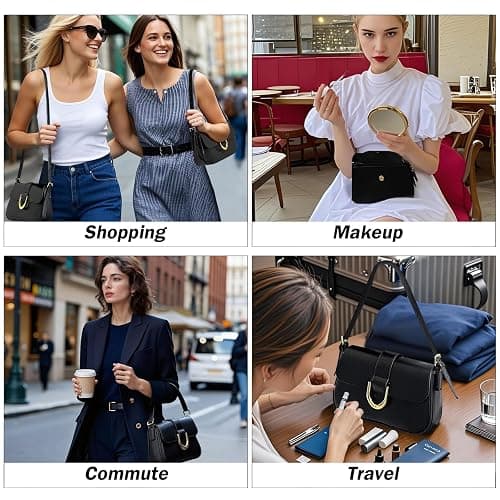 Shoulder Bag for Women, Small Purses Hobo Bags for Women, PU Leather Vintage Handbag with 2 Adjustable Shoulder Strap thumbnail 2