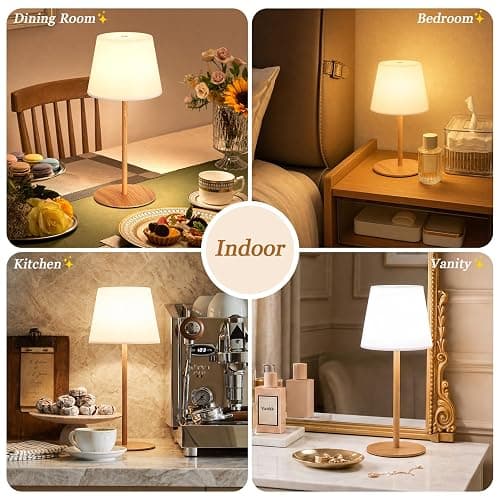 Shower Lamp Rechargeable Waterproof Lamp, Cordless Table Lamp for Bathroom | IP65 Spa-Like Shower Light, 4000mAh Battery Powered, 3 Color Modes, Stepless Dimming and Memory, for Bathtub Outdoor (1Pack) thumbnail 7