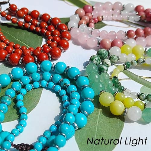 CHCCOYE 468Handmade Adjustable Natural Gemstone Crystal Bracelet Healing Power Energy Inspirational Gifts with Card for Unisex thumbnail 6