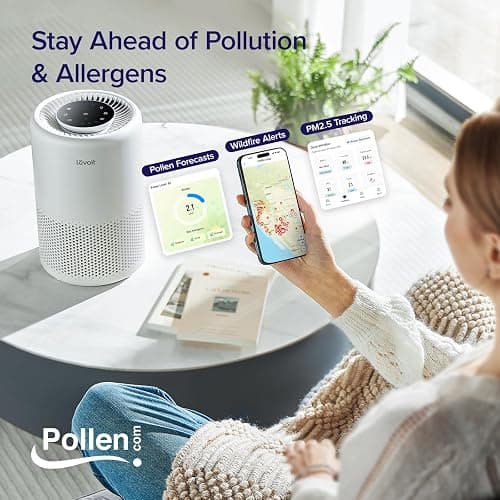 Levoit Air Purifiers for Bedroom Large Room, Smart WiFi Alexa Control, Covers up to 915 Sq Ft, H13 True HEPA Air Filter Removes 99.97% Smoke Dust Mold Pollen, 24dB Quiet Sleep Mode, Core 200S - Core200S thumbnail 4