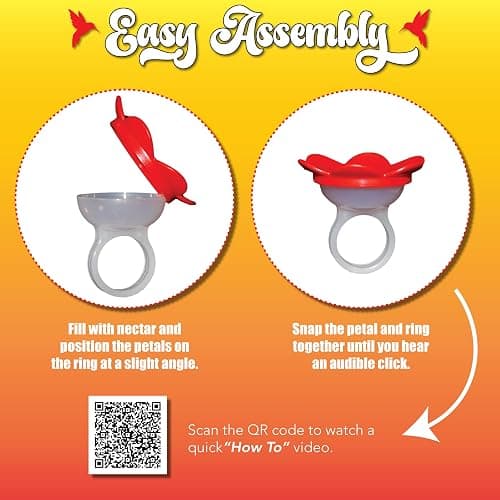 ZUMMR Hummingbird Ring Starter Kit (Red) - Hand Feed Hummingbirds Right in Your Backyard. Get up Close and Personal with Nature. Proudly Made in The U.S.A. - The Original thumbnail 5