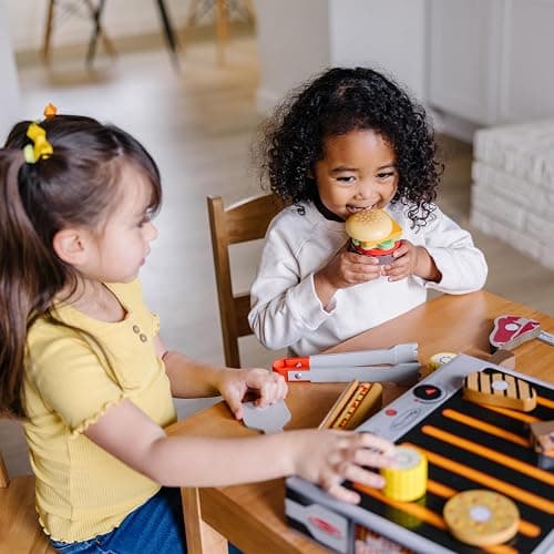 Melissa & Doug Grill and Serve BBQ Set with Pretend Play Toy Food & Kids Play Kitchen Accessories, Preschool Learning Toys for Girls & Boys 3+ thumbnail 2