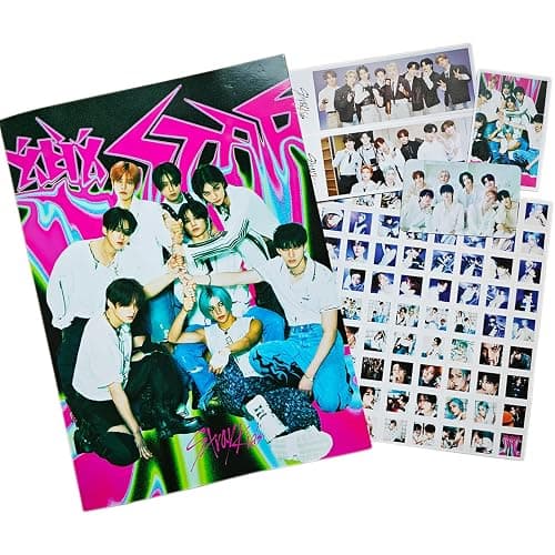KPOPBP Stray Kids 40 Sheets Photobook 樂 Star Photo Album Merchandise Kpop Postcards Gift for SKZ Boys and Girls (Rock Star(28.4 * 20.9CM)), Blued thumbnail 7