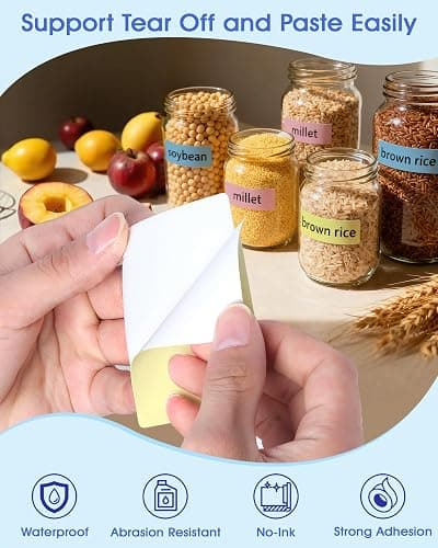 12 Rolls Mini Thermal Printer Sticker Paper Self-Adhesive, Notebuddy Mini Printer Sticker Maker Paper for Kids Instant Camera Refill and Study Notes, Photo, DIY, Scrapbooking 57x25mm, Colorful thumbnail 6