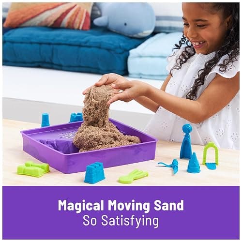 Kinetic Sand, Deluxe Beach Castle Playset with 2.5lbs Play Sand, Tools & Molds, Sensory Toys for Kids Ages 5 and up thumbnail 8