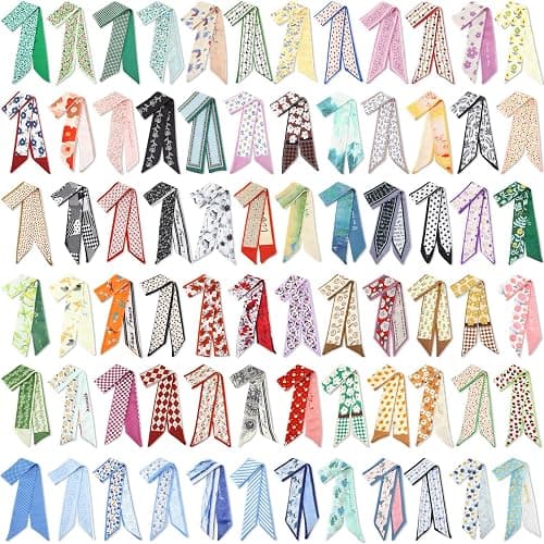 Shyyween Bulk Purse Scarf Headband for Women Hair Purse Scarf Handbag Neck Ribbon for Christmas Women Headband Gift - Image 1