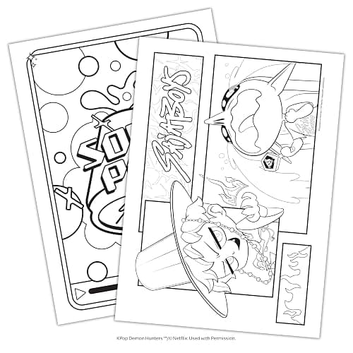 KPop Demon Hunters 40-Page Official Coloring Book | Action-Packed Coloring Book by Bendon thumbnail 3