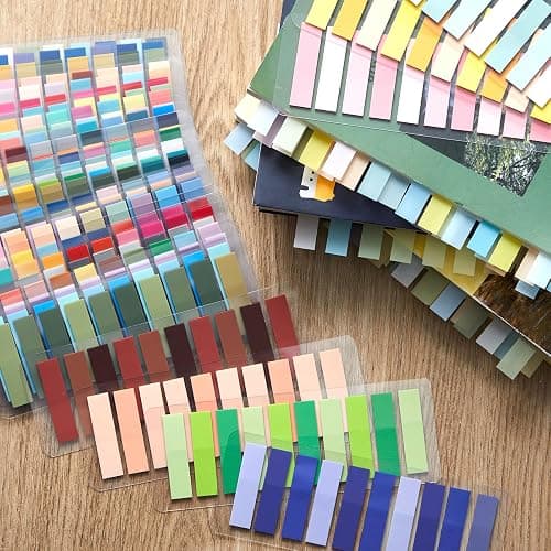 ReliThick 8000 Pcs Annotation tabs Sticky Tabs for Books Transparent Sticky Notes 40 Light Color Writable Page Markers Book Flags Strip for Annotating Reading Supplies Bookish Gift thumbnail 5