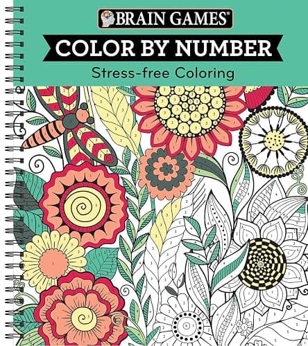 Brain Games - Color by Number: Stress-Free Coloring (Green) - Image 1