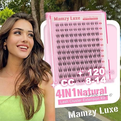 Wispy Lash Clusters Natural 8-14MM Eyelash Clusters CC Invisible Band Short Curly Cluster Eyelash Extensions DIY Versatile Eye Lashes Clusters Extension by MAMZY LUXE thumbnail 2