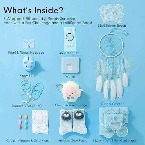 HAPPY LOLLI Birthday Gift for Tween & Teen Girls – 8 Wrapped Gifts with Empowering Tasks – Perfect for Christmas & Birthdays thumbnail 3