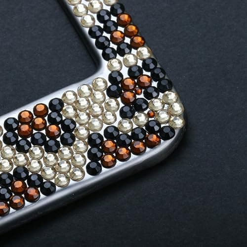 2PCS Auto Leopard License Plate Frame, Bling License Plate Frame, Stylish Rhinestone Leopard Car Accessories for Women thumbnail 2