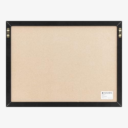 Navaris Framed Linen Bulletin Board - 17 x 23 inches Fabric Jewelry Organizer Pinboard for Wall Memory Memo Pin Board - Linen with Frame thumbnail 5