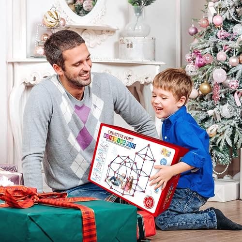 Fort Building Kit for Kids,STEM Construction Toys, Christmas & Birthday Gift for 4 5 6 7 8 9 10 11 12 Years Old Boys and Girls,Ultimate Creative Set for Indoor & Outdoors Activity,140 Pcs,Original thumbnail 2