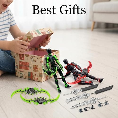 Pthjswj T13 Action Figure Set - (Assembled) 3D Printed Action Figure, Titan 13 Action Figure, Multi-Jointed Movable Dummy 13, Robot Action Figure, Birthday Gifts for Boys, Girls Desktop Decorations thumbnail 7