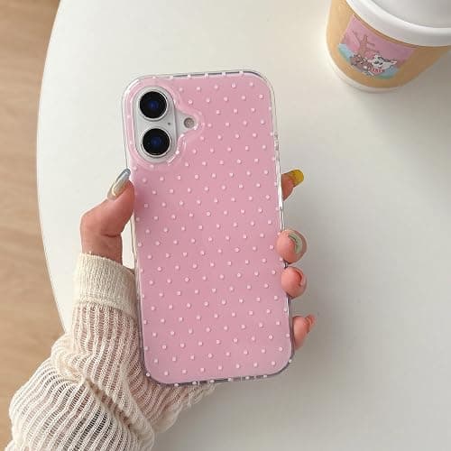 QLTYPRI Cute Polka Dot Phone Case for iPhone 16 Plus, Pink | Polka Dot Fashion Aesthetic Design for Women Girls, Pretty Stylish Kawaii, Slim Fit, Durable TPU Shockproof Protective Case thumbnail 7