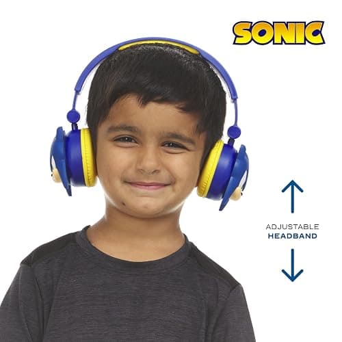 Sonic The Hedgehog - Kids Bluetooth Headphones, Wireless & Wired Over-Ear Headphones with Safe Volume, Adjustable Headband, Rechargeable Battery & Stereo Sound – Perfect for School, Home, & Travell thumbnail 2
