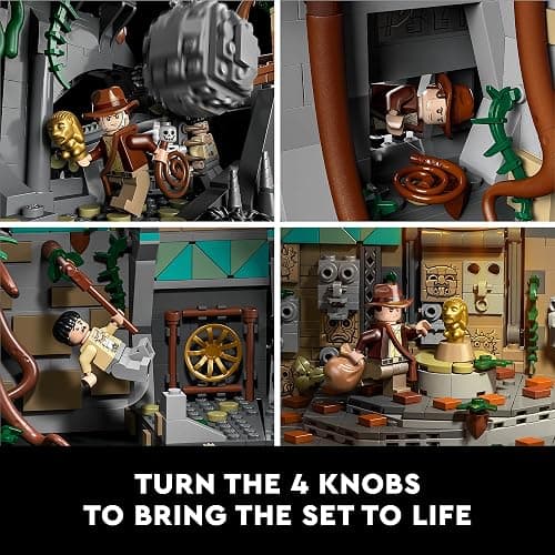 LEGO Indiana Jones Temple of The Golden Idol 77015 Building Project for Adults, Iconic Raiders of The Lost Ark Movie Scene, Includes 4 Minifigures: Indiana Jones, Satipo, Belloq and a Hovitos Warrior thumbnail 4