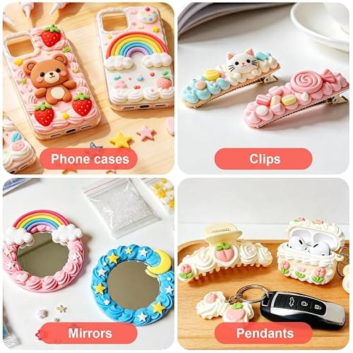Mesenymm Cream Glue, 12 PCS 15ml Simulation Cream Glue Kit, DIY Phone Case Kit with 12 PCS Piping Tip for Case Craft Party Birthday Gifts Mirror Jewelry Accessories thumbnail 4