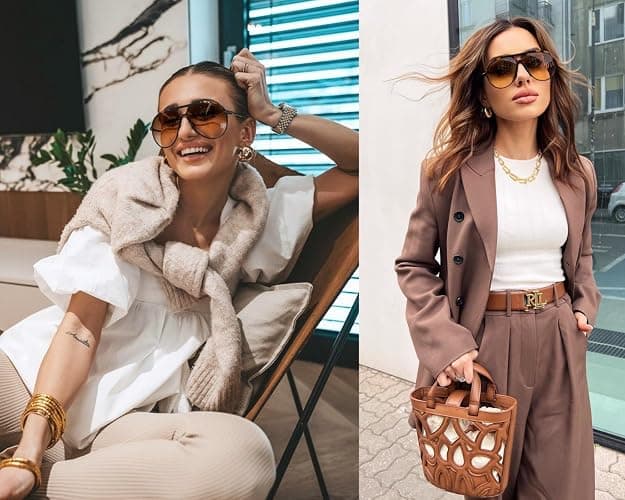 GUVIVI Retro Aviator Sunglasses for Women Men Oversized Classic 70s Vintage Trendy Tangle Free Square Aviators Sun Glasses thumbnail 5