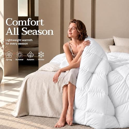Utopia Bedding Duvet Insert, Comforters Queen Size 88 x 88 Inches, White | Cozy All Season Comforter for Kids, Boys, Girls, and Teens, Down Alternative Fill, Soft Microfiber Shell, Machine Washable thumbnail 7