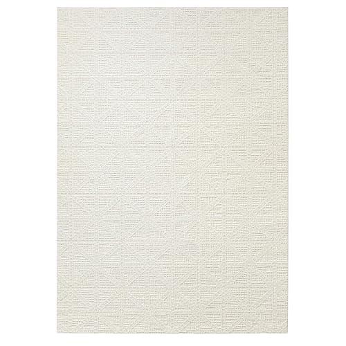 jxgzyy Non-Slip Area Rug 4'7" x 6'7" Cream Checked, Waterproof, Stainproof | checked area rug with non-slip backing. easy to clean for living room, bedroom, kitchen, dining, nursery, and office. thumbnail 9