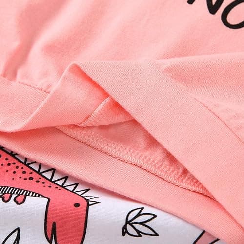 BOUTIKOME Toddler Baby Girls Clothes Sets Little Girl Dinosaur Long Sleeve Shirts Tops + Pants 2pcs Fall Winter Outfits thumbnail 6