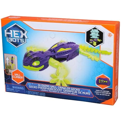 HEX Bots Glow-in-The-Dark Gecko with Official Wall Climber Technology, Rechargeable Remote Control Robot Kids Toys, Prank Toys for Boys & Girls Ages 4 & Up thumbnail 9