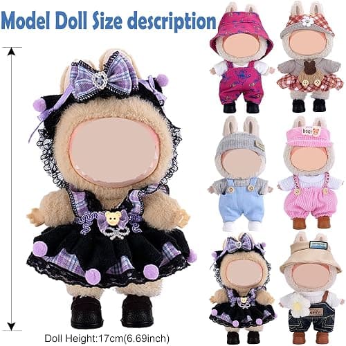 Total 6 Sets 17cm Dolls Clothes Outfits and Accessories Include Various Style Dress and Outfits (Doll and Shoes Not Included) thumbnail 3