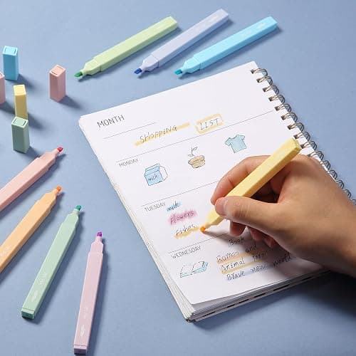Mr. Pen- Aesthetic Highlighters No Bleed, 8 Pack, Pastel Colors, Chisel Tip | Cute Highlighters Assorted Colors for Journaling, Highlighting, Underlining, Fast Dry, Back to School Supplies thumbnail 5