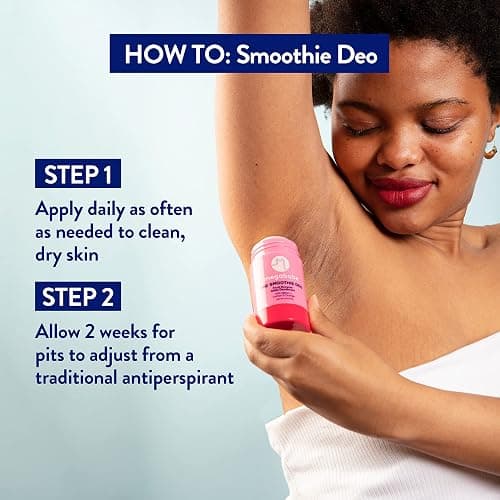 Megababe Daily Deodorant -The Smoothie Deo with 72 hour Odor Protection | Coconut & Fruit Enzymes | Aluminum-Free, All Natural | Free from Parabens, Sulfates & Phthalates | 2.6 oz thumbnail 4
