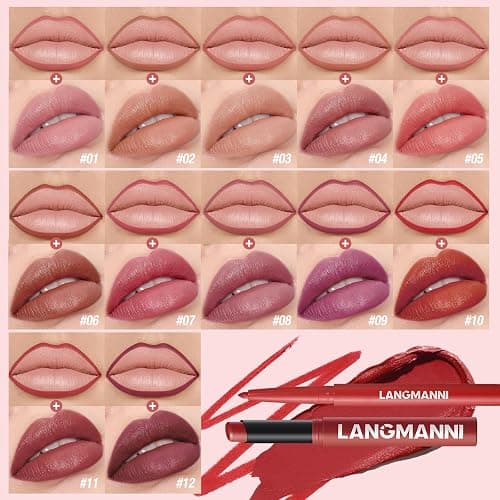 12Pcs Matte Lipstick + Lip Liner Pens Lip Combo Sets, Creamy Matte Lip Makeup Kit Long-Lasting Waterproof, Smudge-Proof Highly Pigmented Formula, Neutral & Nude Shades Makeup Set (Everyday Nudes Set) thumbnail 3