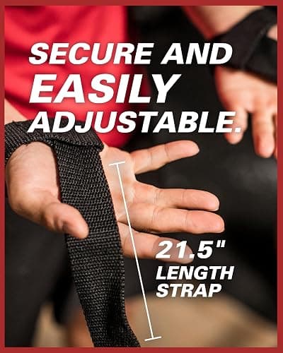 Harbinger Padded Cotton Lift Straps - Soft, Supportive Neotek Wrist Pads - 21.5" Length, 1.5" Width - Reinforced Edges & Heavy-duty Stitching - Cushions Wrists for Lifting Support thumbnail 3