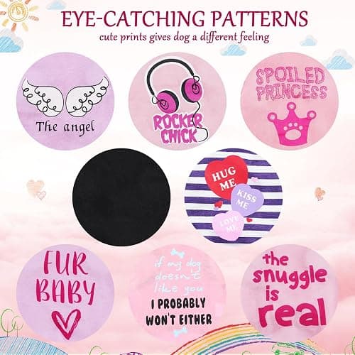 Reginary 8 Pcs Dog Shirts Girl Small Dog Clothes, Vivid Pattern, X-Small | Female Puppy Shirts for Chihuahuas Yorkies, Cute Printed Pet Outfit. Soft Breathable Fabric, Doggie Cat Lovers Gift thumbnail 2