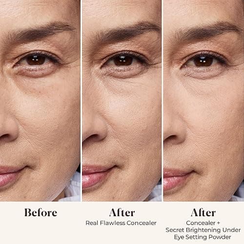Laura Mercier Secret Brightening Under-Eye Loose Setting Powder, Peach + Pink Pigments to Brighten the Under Eye, Color Correct Discoloration, Sets & Extends Concealer, 6 Shades for All Skin Tones thumbnail 2