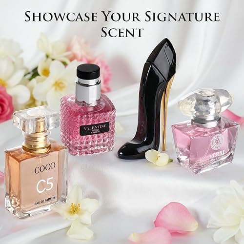 Essential 4 PC Mini Perfume Set, Birthday Gift Set for Women, Eau De Parfum 30ml Each, Vanilla Perfume & Floral Fragrance, Long-Lasting Travel Size, C5, Verse Pink Crystal, Nice Girl & Valentine thumbnail 6
