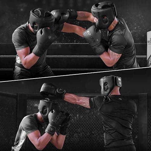 RDX Boxing Headgear, MMA Training, Adjustable Padded Kara,Muay Thai Headgear, Kickboxing, Sparring, Martial Arts, Karate, Taekwondo Helmet thumbnail 8