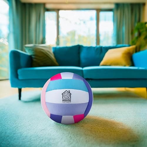 U Scored Sports in The House Soft Indoor Volleyball for Boys & Girls (Ages 3+) – Realistic Feel - Training Ball for Indoor Play - Bring Vball Practice Home - Great Gift for Any Volleyball Player thumbnail 7