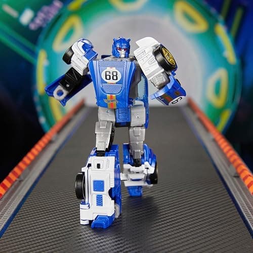 Transformers Collaborative Hot Wheels® x El Segundo Coupe, Deluxe Class 5-Inch Robot Action Figure Converts to Racecar, Ages 8+ thumbnail 12