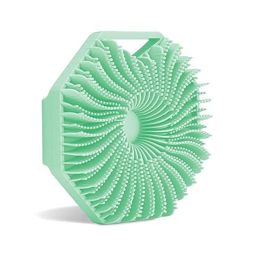 Sud Scrub® Antimicrobial Silicone Body Scrubber, Exfoliating Body Scrubber for Sensitive Skin, Eco Friendly Shower Scrubber for Body, Silicone Body Brush for Showering, Mint - Image 1