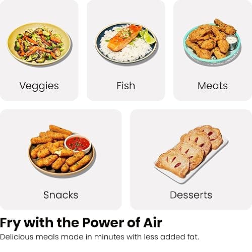 Chefman 6 Quart Dual Basket Air Fryer - Digital Touchscreen, Smart Sync Finish, Hi-Fry, Auto Shutoff, 2 Independent 3QT Nonstick Dishwasher-Safe Frying Baskets - Digital Double Air Fryer - Black thumbnail 4