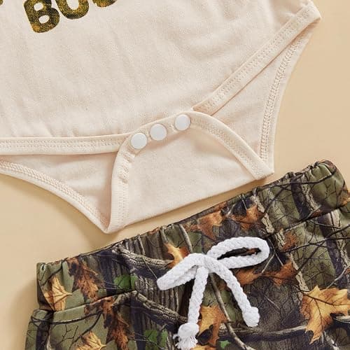 GOOCHEER Newborn Baby Boy Clothes Hunting Long Sleeve Romper Shirt Tops Pants Fall Winter Outfits Hat Set thumbnail 4