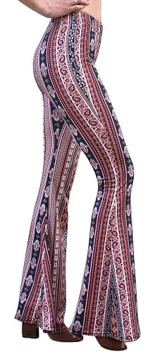 Daisy Del Sol High Waist Comfy Stretch Boho 70s Bell Bottom Fit to Flare Lounge Yoga Pants thumbnail 6
