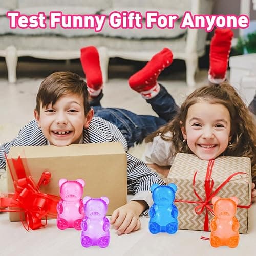 Bear Squishy, Stress Bear Taba Squishy, Taba Squishy Toys for Kids, Stress Balls Valentines Day Gifts Birthday Gifts Party Favors-Rosy thumbnail 6