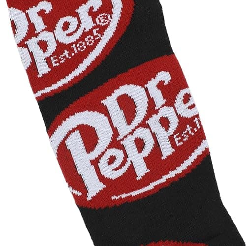 Dr Pepper Men's Crew Socks 2-Pack - Quench Your Thirst for Comfort! thumbnail 5