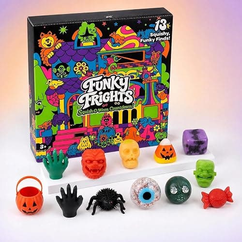 Funky Frights Halloween Advent Calendar 13 Days | Spooky Squishy Slow Rise Stress Relief Toys Countdown Gift Box for Kids Teens Halloween Party Favors thumbnail 3